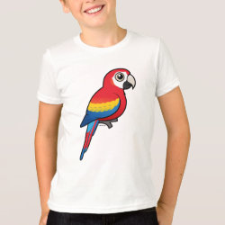 Birdorable Scarlet Macaw Kids' American Apparel Fine Jersey T-Shirt