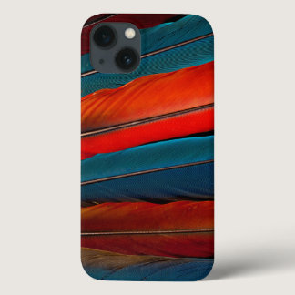 Scarlet Macaw Tail Feathers iPhone 13 Case