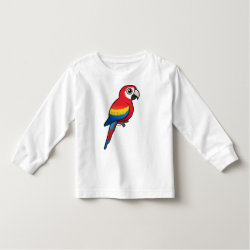 Birdorable Scarlet Macaw Toddler Long Sleeve T-Shirt