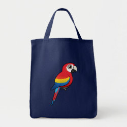Birdorable Scarlet Macaw Grocery Tote