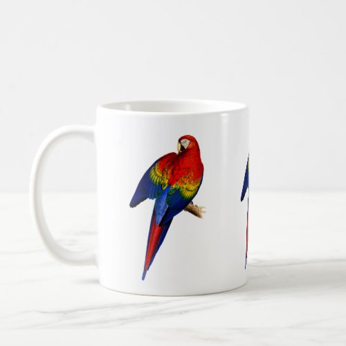Scarlet Macaw Tropical Colorful Rain Forest Bird Coffee Mug