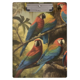 Scarlet Macaw Verdant Thicket Professional Studio  Clipboard