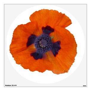 Scarlet Orange Poppy 1 Wall Sticker