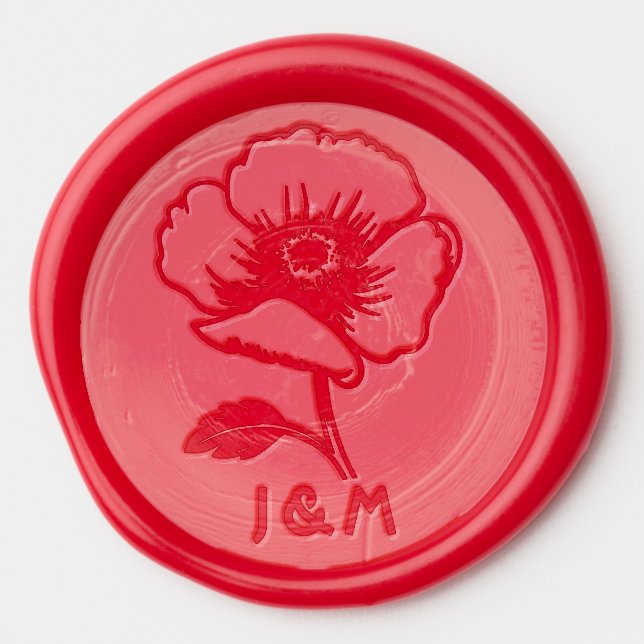 ❤️Scarlet Petal Elegance Collection Wax Seal Sticker (Front)