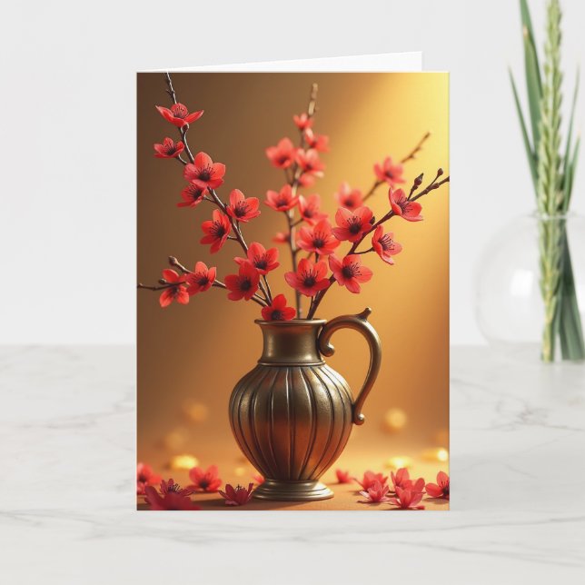 Scarlet Petal Mothers Day Card (Front)