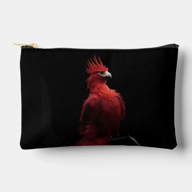 Scarlet Phoenix Sits Proudly Accessory Pouch (Front)