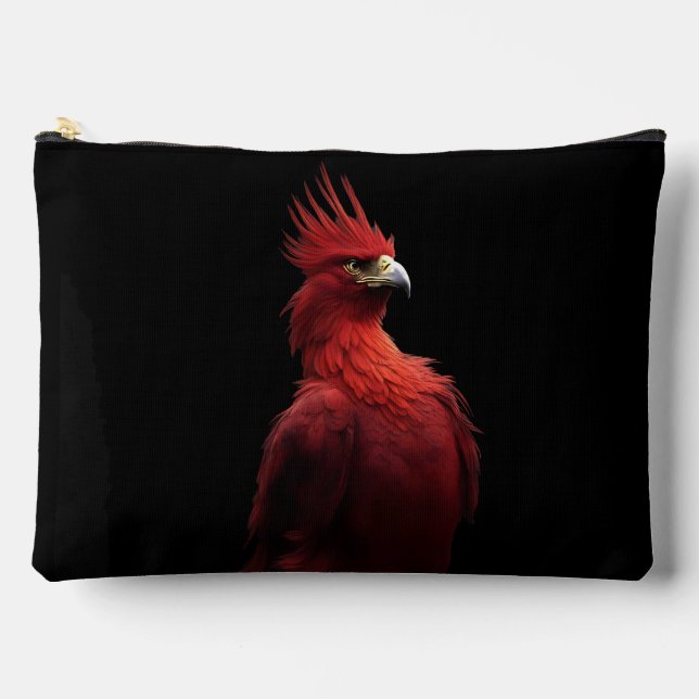 Scarlet Phoenix Sits Proudly Accessory Pouch (Front)