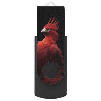 Scarlet Phoenix Sits Proudly Flash Drive