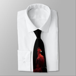 Scarlet Phoenix Sits Proudly Neck Tie