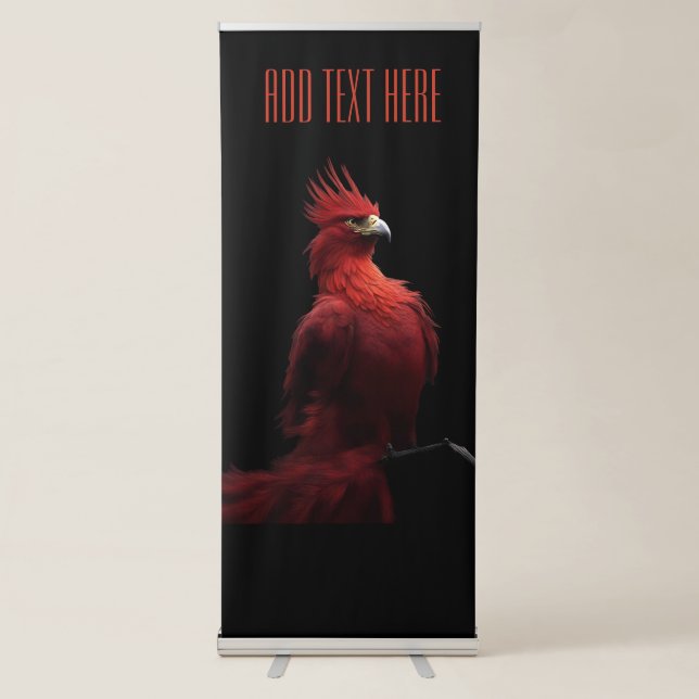Scarlet Phoenix Sits Proudly Retractable Banner (Front)