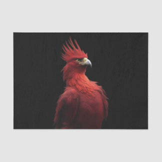 Scarlet Phoenix Sits Proudly Tissue Paper