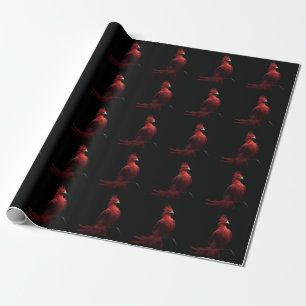 Scarlet Phoenix Sits Proudly Wrapping Paper