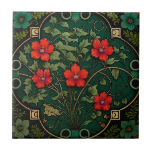 Scarlet Pimpernel Ceramic Tile