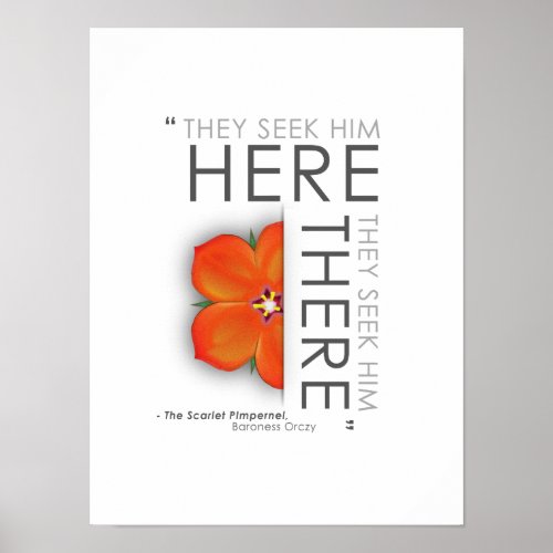 Scarlet Pimpernel Quote _ Classic Literature Poster