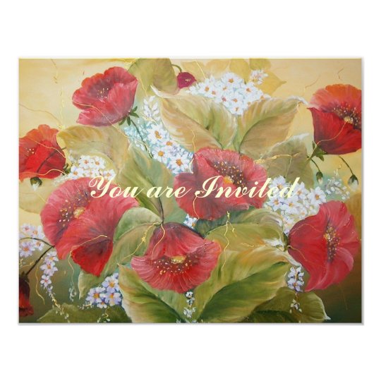 SCARLET POPPIES CARD