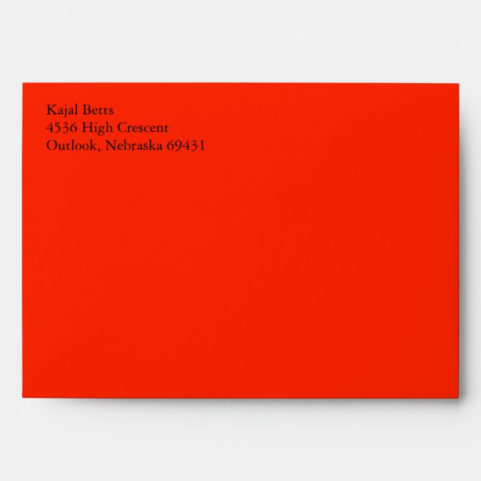 Scarlet Red A7 5x7 Custom Pre addressed Envelopes