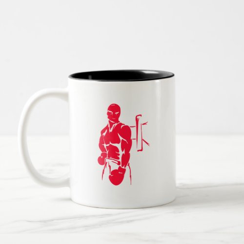 Scarlet Red Boxing Two_Tone Coffee Mug