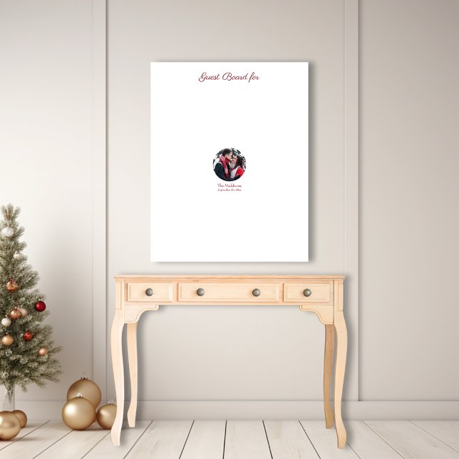 Scarlet Red Poinsettia Floral Wedding Guest Foam Board (Creator Uploaded)