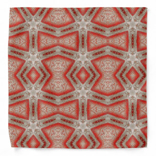 Scarlet red snow white geometric abstract art bandana