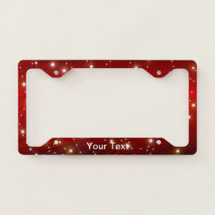 Scarlet Red Starlight Cascade Graphic License Plate Frame