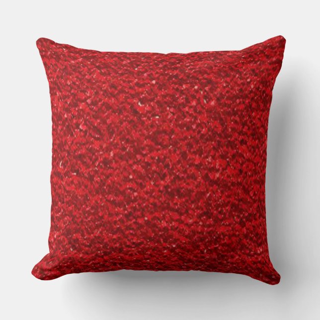 Scarlet Red Texture Throw Pillow (Front)