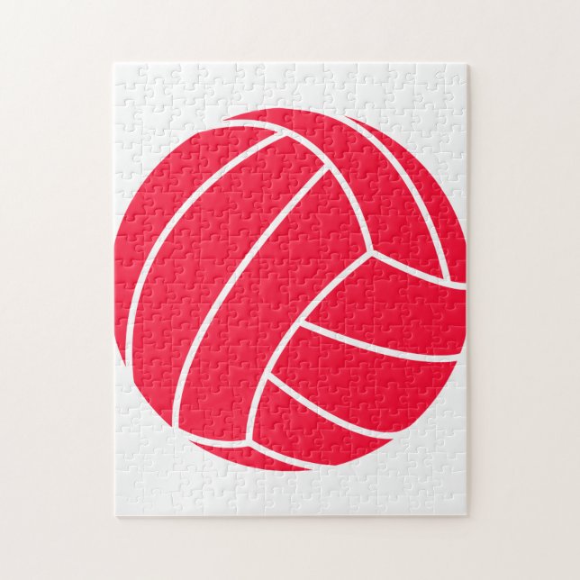 Scarlet Red Volleyball Jigsaw Puzzle (Vertical)