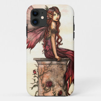 Scarlet Rose Fantasy Fairy Art iPhone Case