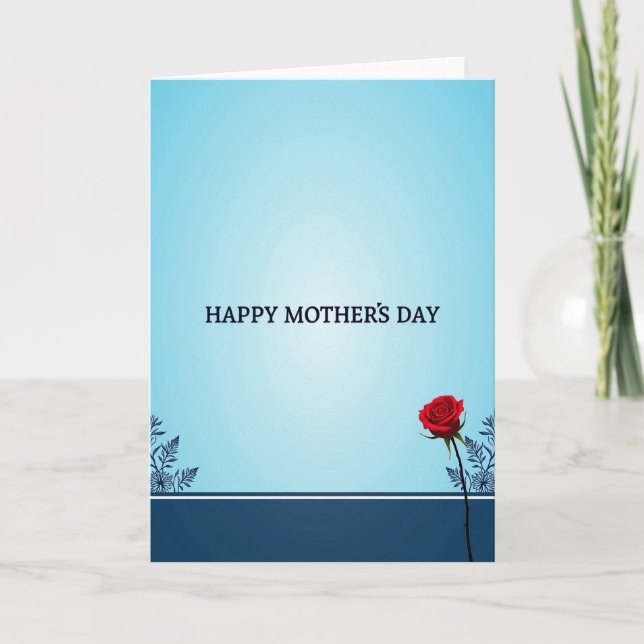 Scarlet Rose Mothers Day Card (Front)