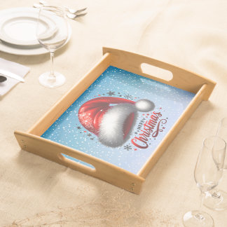 Scarlet Santa Hat Glow Serving Tray