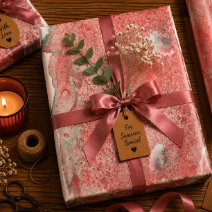 Scarlet Sediment Wrapping Paper Sheets
