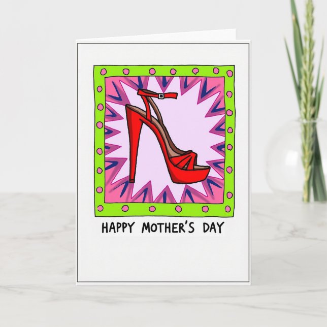 Scarlet Shoe Mothers Day Card (Front)