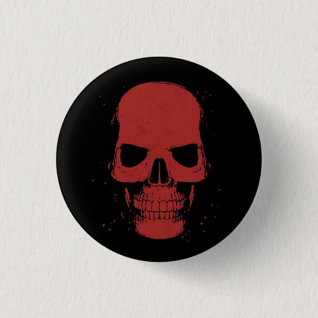 Scarlet Skull Pinback Button (Front)