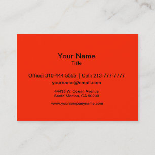Scarlet Solid Color Business Card