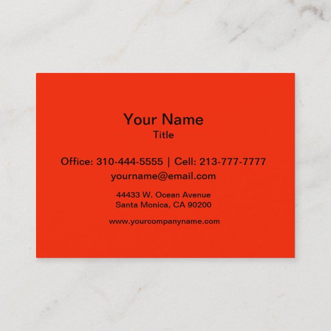 Scarlet Solid Color Business Card (Back)
