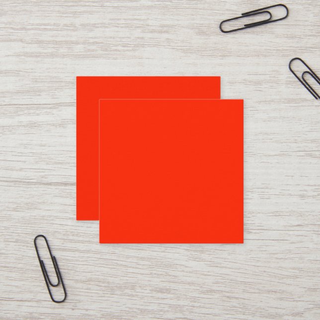 Scarlet Square Business Card (Front/Back In Situ)