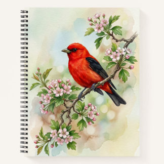 Scarlet Tanager Bird Notebook