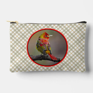 Scarlet Tanager Molting Original Photograph Accessory Pouch