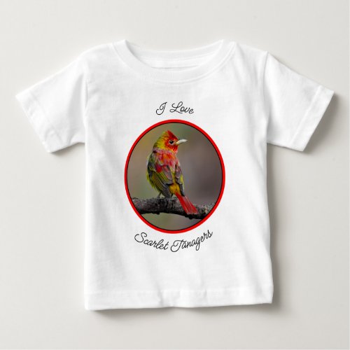 Scarlet Tanager Molting _ Original Photograph Baby T_Shirt