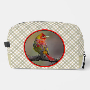 Scarlet Tanager Molting Original Photograph Dopp Kit