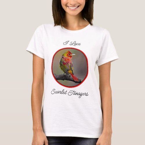 Scarlet Tanager Molting _ Original Photograph T_Shirt
