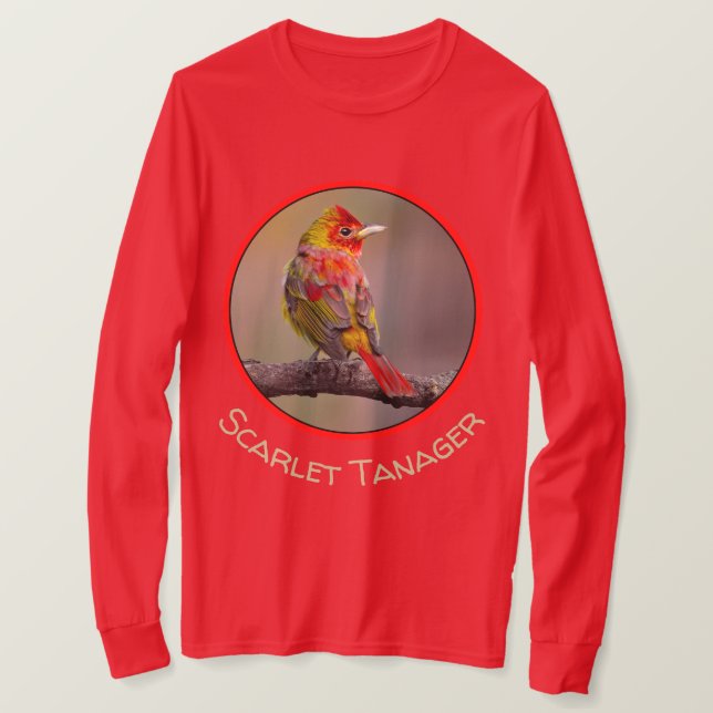 Scarlet Tanager Molting - Original Photograph T-Shirt (Design Front)