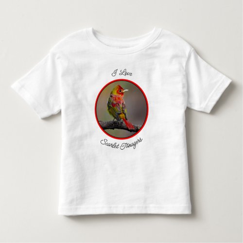 Scarlet Tanager Molting _ Original Photograph Toddler T_shirt