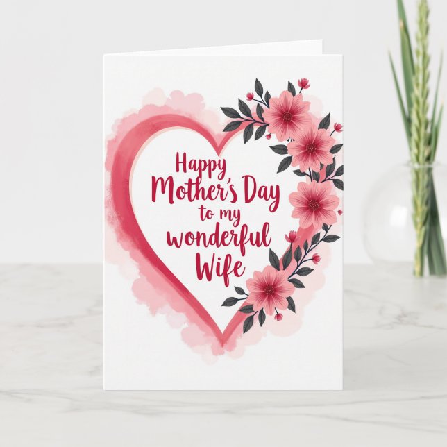 Scarlet Text Mothers Day Card (Front)
