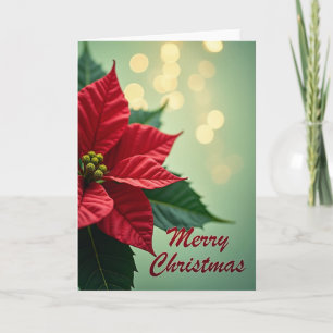 Scarlet Velvety Christmas Card