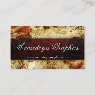 Scarlet Vintage Grunge Elegant Fashion Business Card