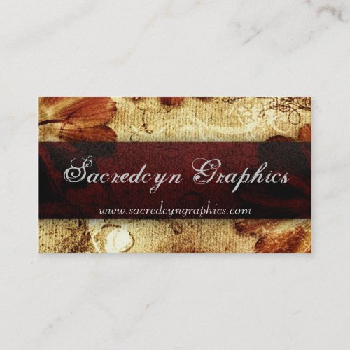 Scarlet Vintage Grunge Elegant Fashion Business Card Templates