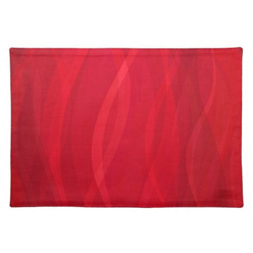 Scarlet waves steamy abstract placemat