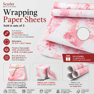 Scarlet Whispers Wrapping Paper Sheets