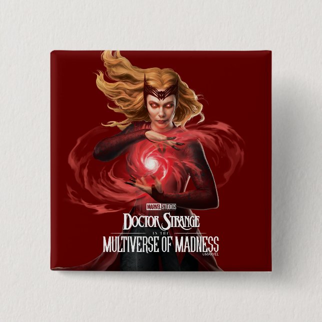 Scarlet Witch Chaos Magic Button (Front)