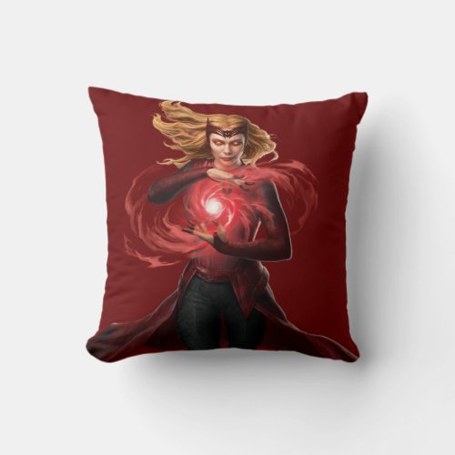 Scarlet Witch Chaos Magic Throw Pillow